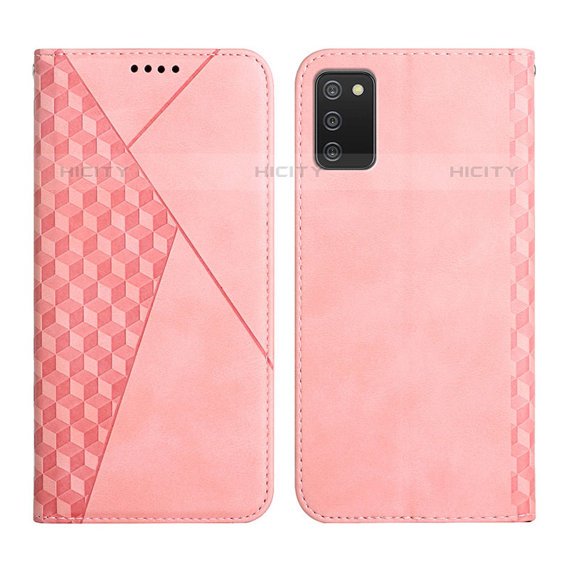 Handytasche Stand Schutzhülle Flip Leder Hülle Y02X für Samsung Galaxy M02s Rosegold