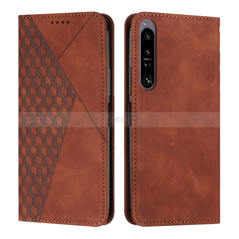 Handytasche Stand Schutzhülle Flip Leder Hülle Y02X für Sony Xperia 1 IV Braun Plus