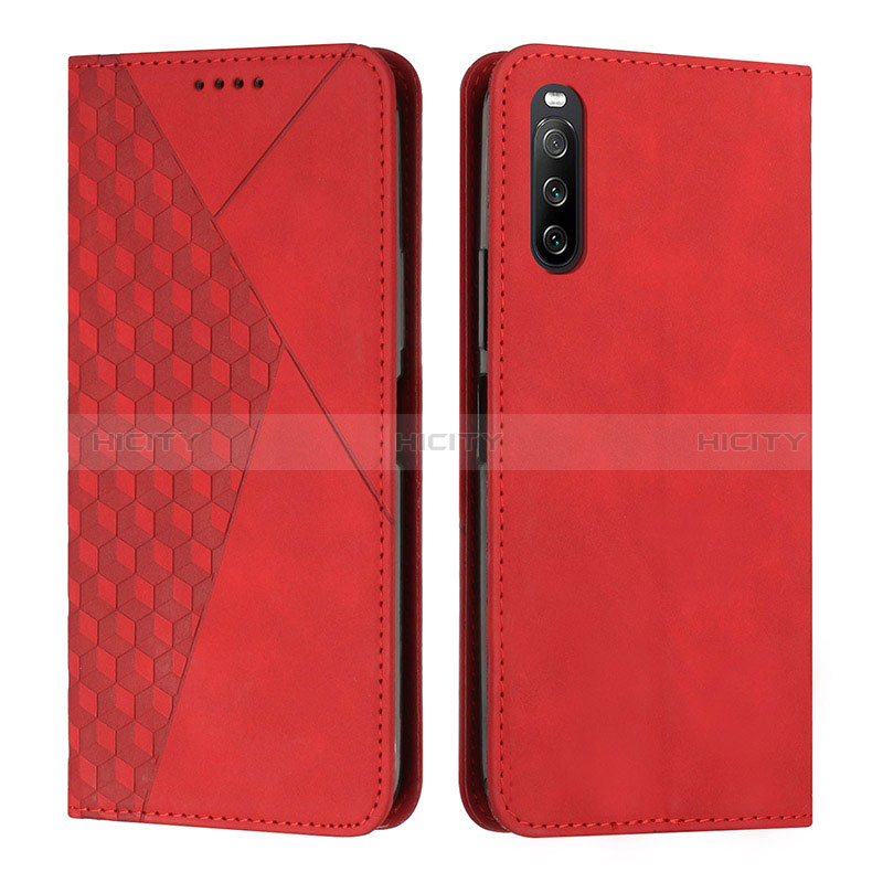 Handytasche Stand Schutzhülle Flip Leder Hülle Y02X für Sony Xperia 10 IV SOG07 Rot