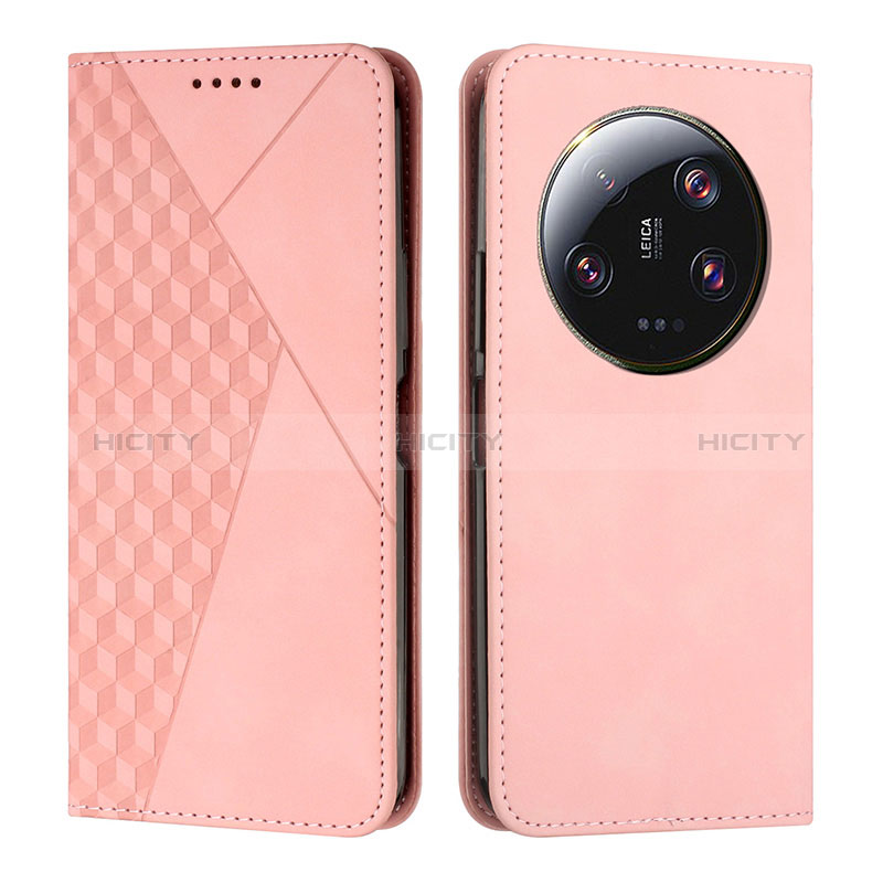 Handytasche Stand Schutzhülle Flip Leder Hülle Y02X für Xiaomi Mi 13 Ultra 5G Rosegold