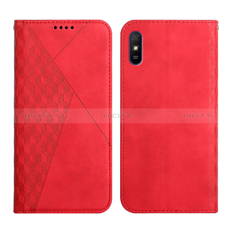 Handytasche Stand Schutzhülle Flip Leder Hülle Y02X für Xiaomi Redmi 9A Rot Plus