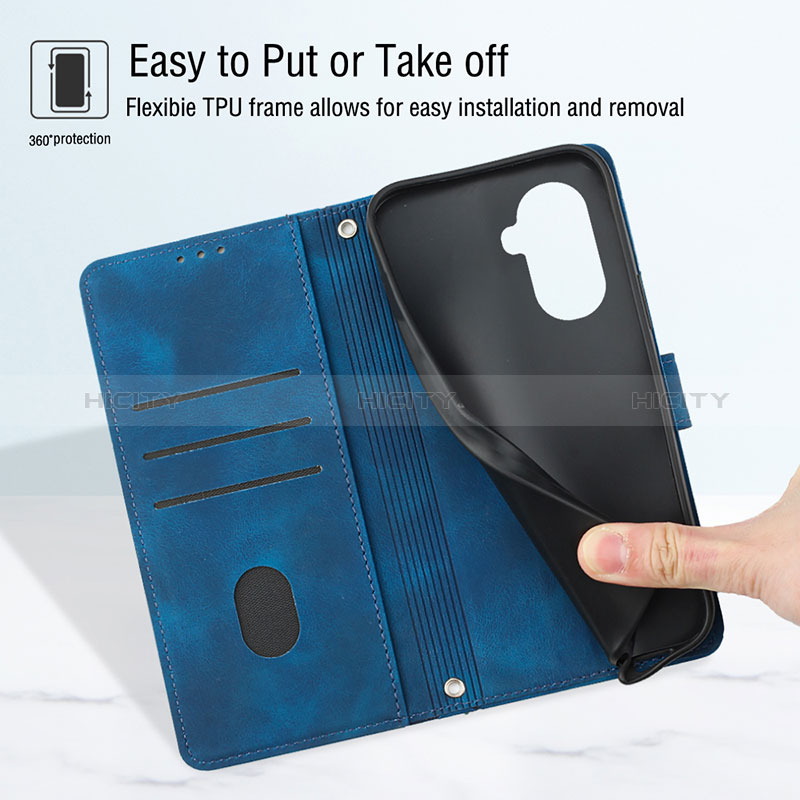 Handytasche Stand Schutzhülle Flip Leder Hülle Y03B für Huawei Enjoy 50