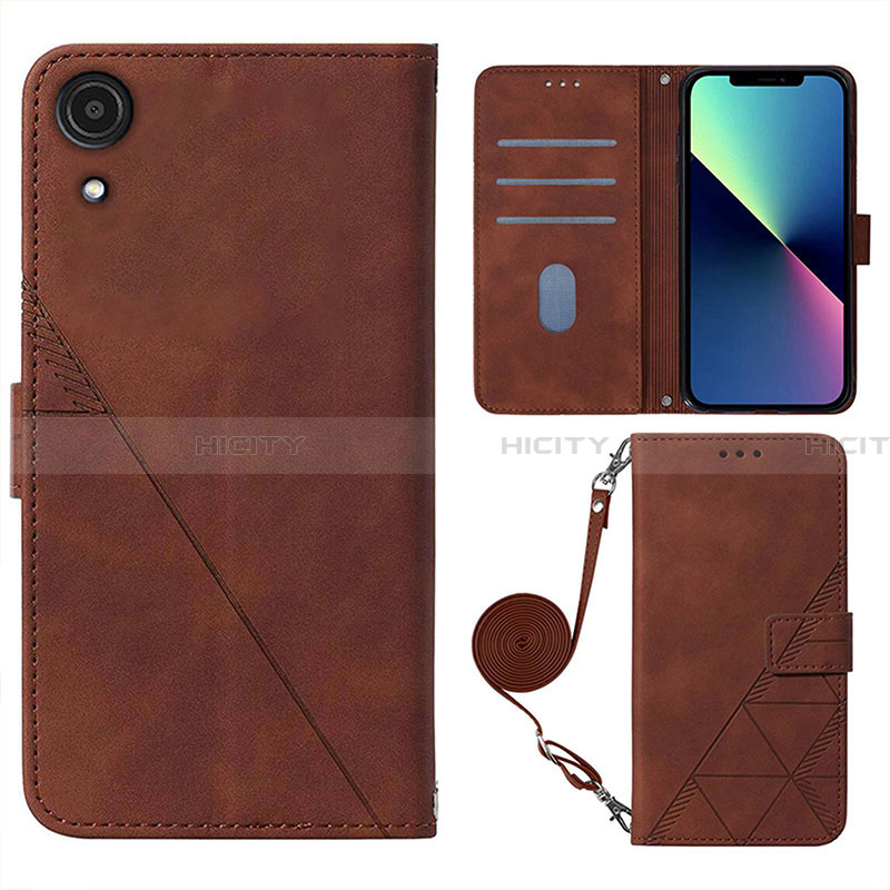 Handytasche Stand Schutzhülle Flip Leder Hülle Y03B für Samsung Galaxy A03 Core groß