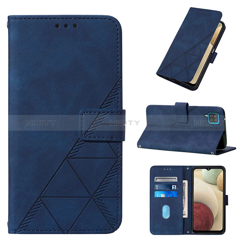 Handytasche Stand Schutzhülle Flip Leder Hülle Y03B für Samsung Galaxy A12 groß