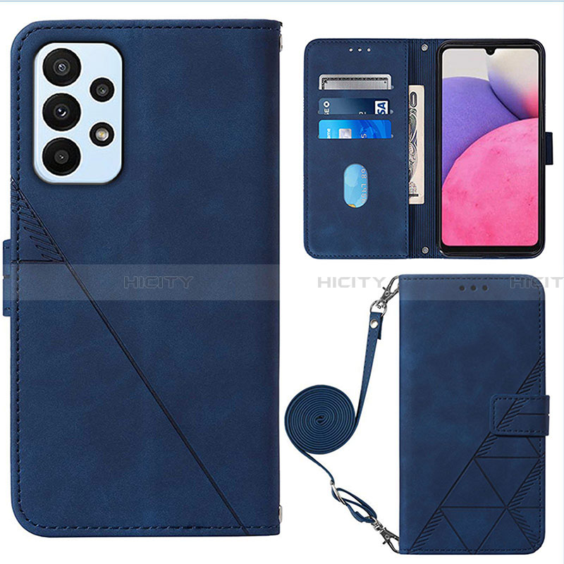 Handytasche Stand Schutzhülle Flip Leder Hülle Y03B für Samsung Galaxy A23 4G groß