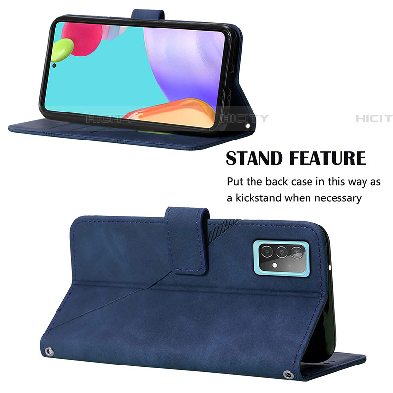 Handytasche Stand Schutzhülle Flip Leder Hülle Y03B für Samsung Galaxy A52 4G groß