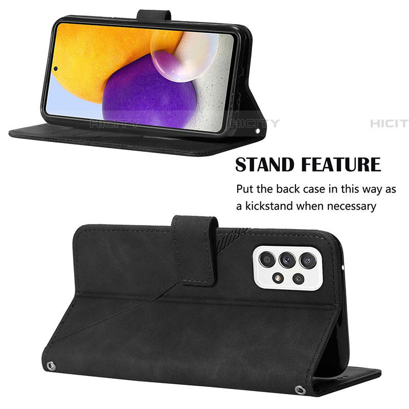 Handytasche Stand Schutzhülle Flip Leder Hülle Y03B für Samsung Galaxy A72 4G groß