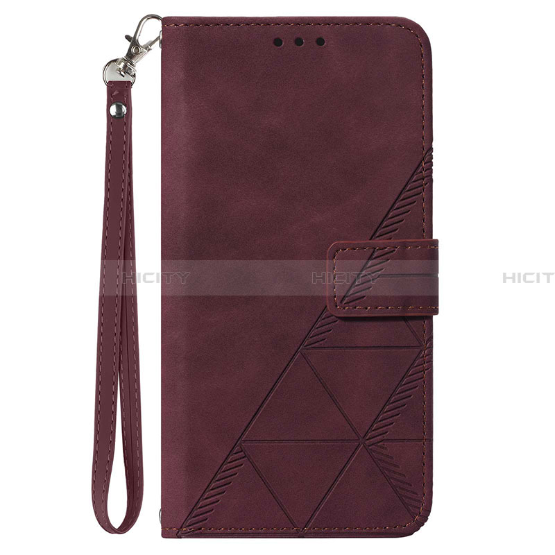 Handytasche Stand Schutzhülle Flip Leder Hülle Y03B für Samsung Galaxy F02S SM-E025F Fuchsie Plus