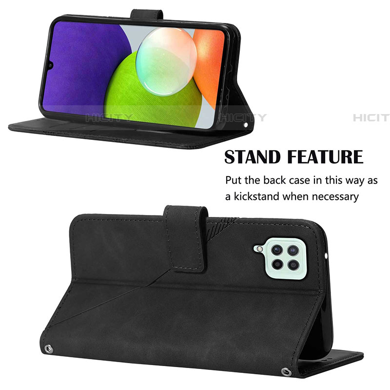 Handytasche Stand Schutzhülle Flip Leder Hülle Y03B für Samsung Galaxy F22 4G groß