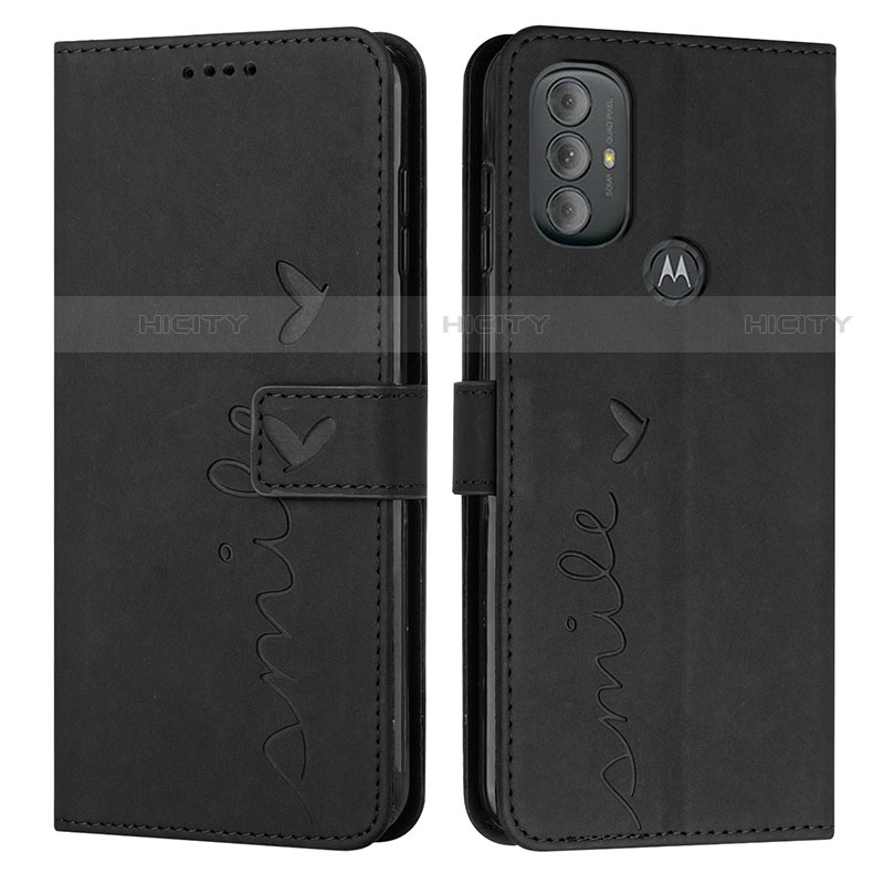 Handytasche Stand Schutzhülle Flip Leder Hülle Y03X für Motorola Moto G Play (2023) Schwarz