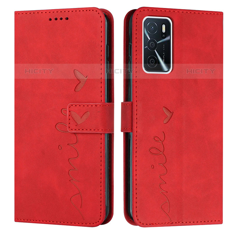 Handytasche Stand Schutzhülle Flip Leder Hülle Y03X für Oppo A16s Rot