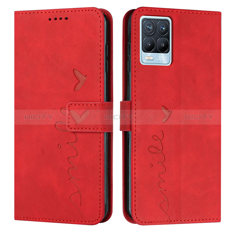 Handytasche Stand Schutzhülle Flip Leder Hülle Y03X für Realme 8 Pro Rot