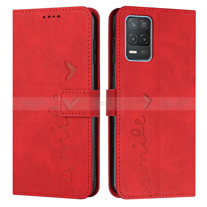 Handytasche Stand Schutzhülle Flip Leder Hülle Y03X für Realme 9 5G India Rot