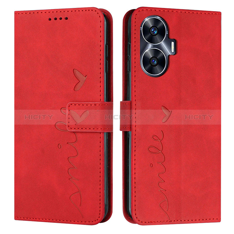 Handytasche Stand Schutzhülle Flip Leder Hülle Y03X für Realme Narzo N55 Rot