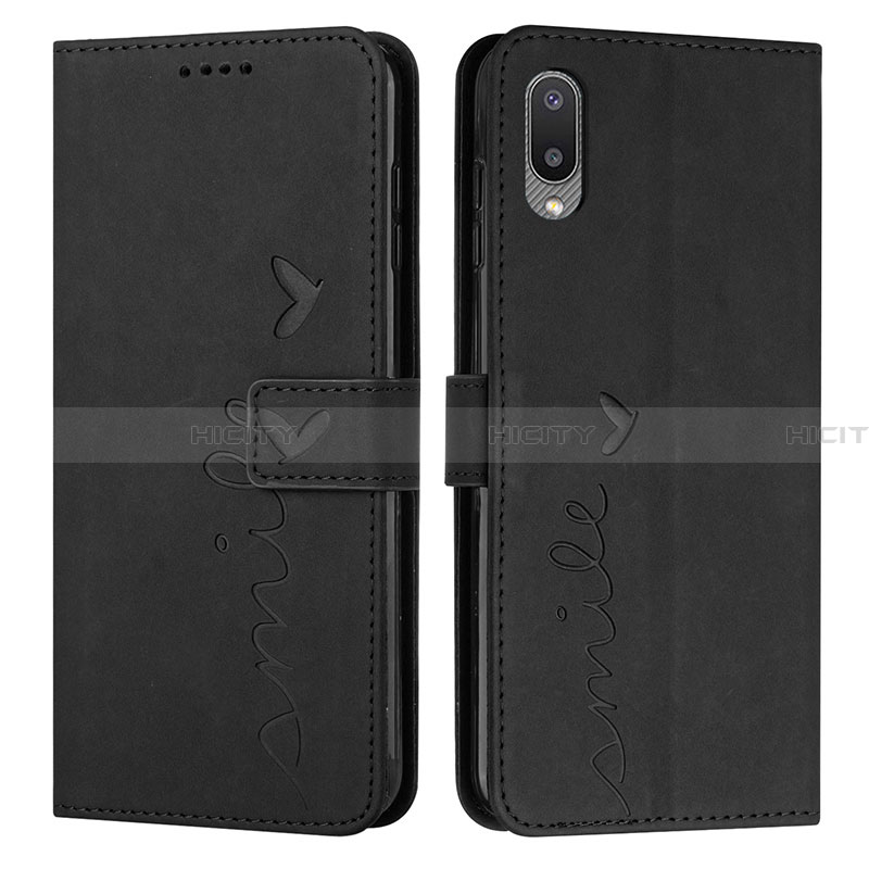 Handytasche Stand Schutzhülle Flip Leder Hülle Y03X für Samsung Galaxy A02 Schwarz Plus