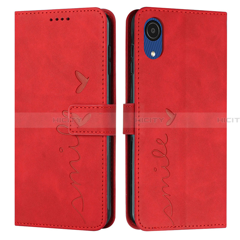 Handytasche Stand Schutzhülle Flip Leder Hülle Y03X für Samsung Galaxy A03 Core Rot