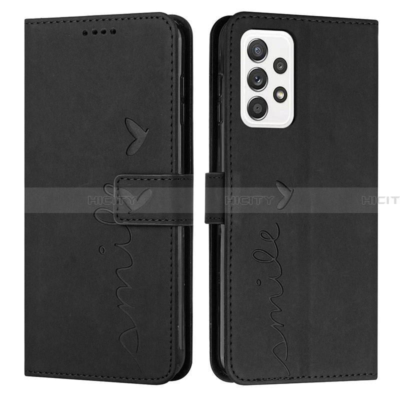 Handytasche Stand Schutzhülle Flip Leder Hülle Y03X für Samsung Galaxy A32 4G Schwarz