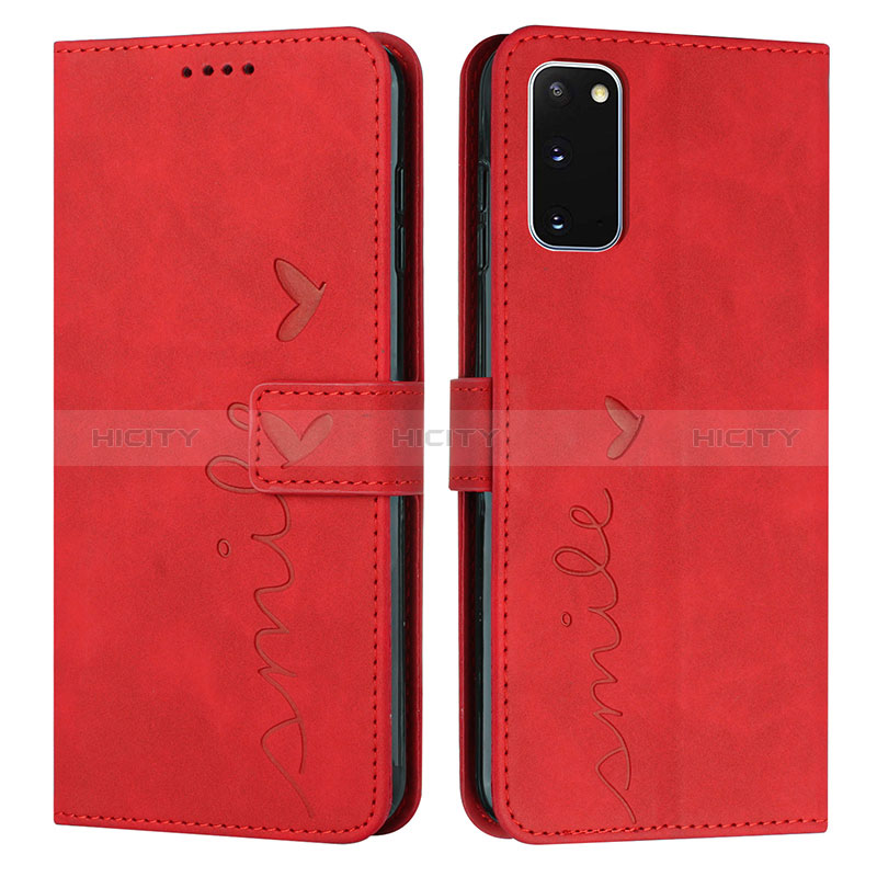 Handytasche Stand Schutzhülle Flip Leder Hülle Y03X für Samsung Galaxy S20 Rot