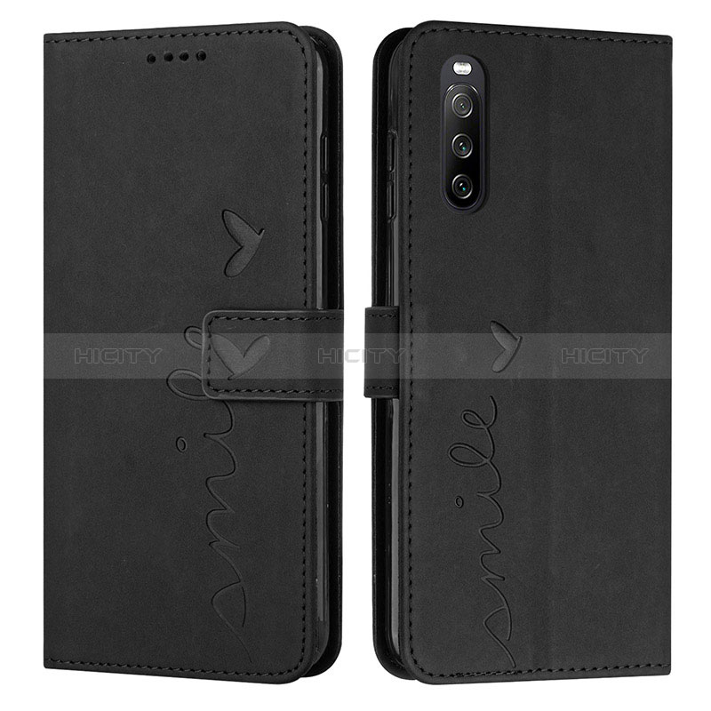 Handytasche Stand Schutzhülle Flip Leder Hülle Y03X für Sony Xperia 10 IV Schwarz