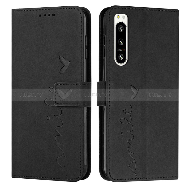 Handytasche Stand Schutzhülle Flip Leder Hülle Y03X für Sony Xperia 5 IV Schwarz