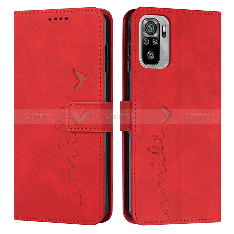 Handytasche Stand Schutzhülle Flip Leder Hülle Y03X für Xiaomi Redmi Note 10 4G Rot