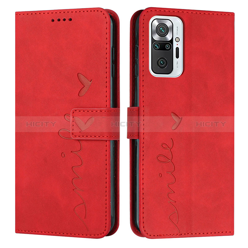 Handytasche Stand Schutzhülle Flip Leder Hülle Y03X für Xiaomi Redmi Note 10 Pro 4G Rot Plus