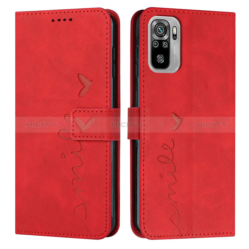 Handytasche Stand Schutzhülle Flip Leder Hülle Y03X für Xiaomi Redmi Note 10S 4G Rot