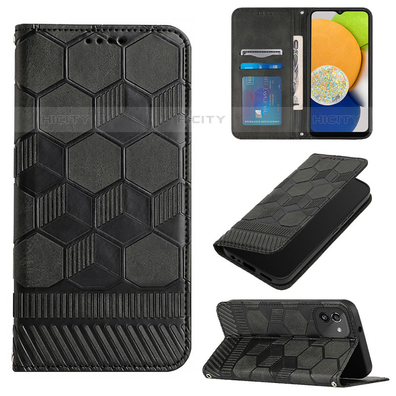 Handytasche Stand Schutzhülle Flip Leder Hülle Y04B für Samsung Galaxy A03 groß