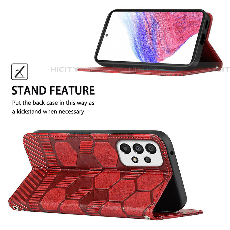 Handytasche Stand Schutzhülle Flip Leder Hülle Y04B für Samsung Galaxy A53 5G groß