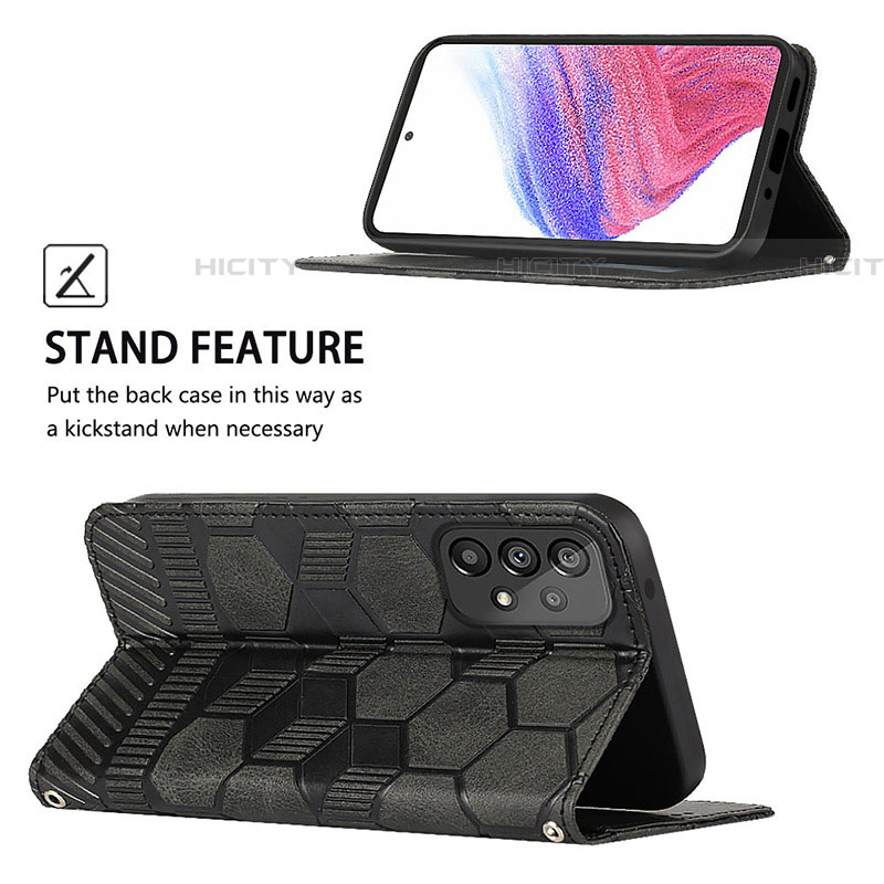 Handytasche Stand Schutzhülle Flip Leder Hülle Y04B für Samsung Galaxy A73 5G groß