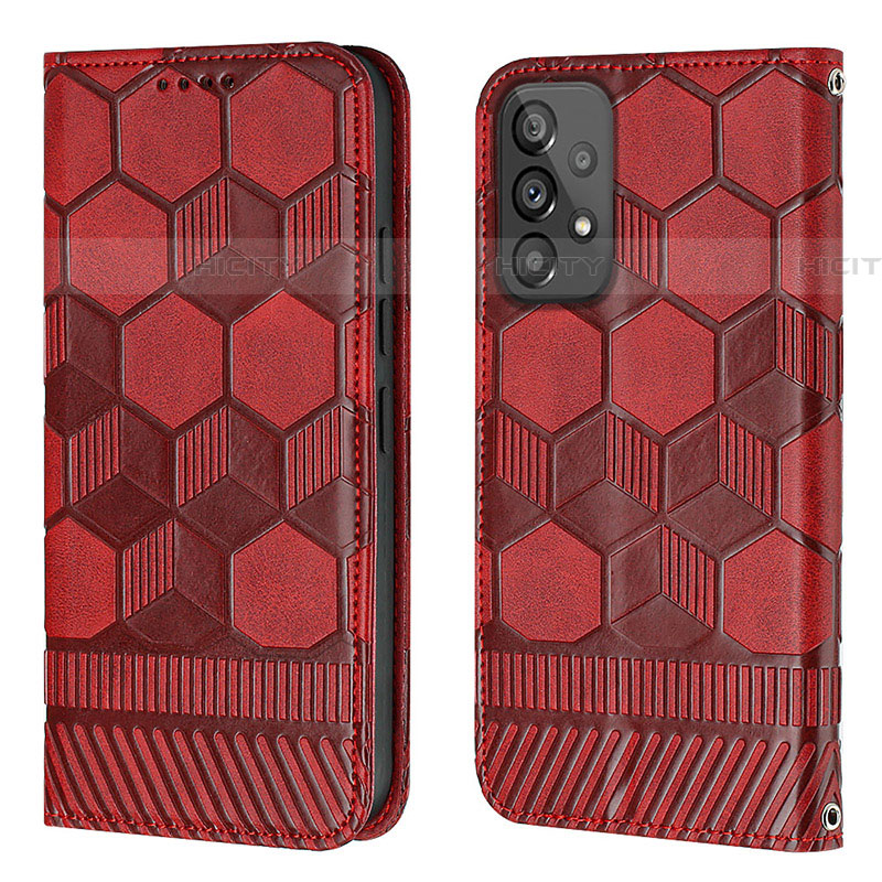 Handytasche Stand Schutzhülle Flip Leder Hülle Y04B für Samsung Galaxy A73 5G Rot