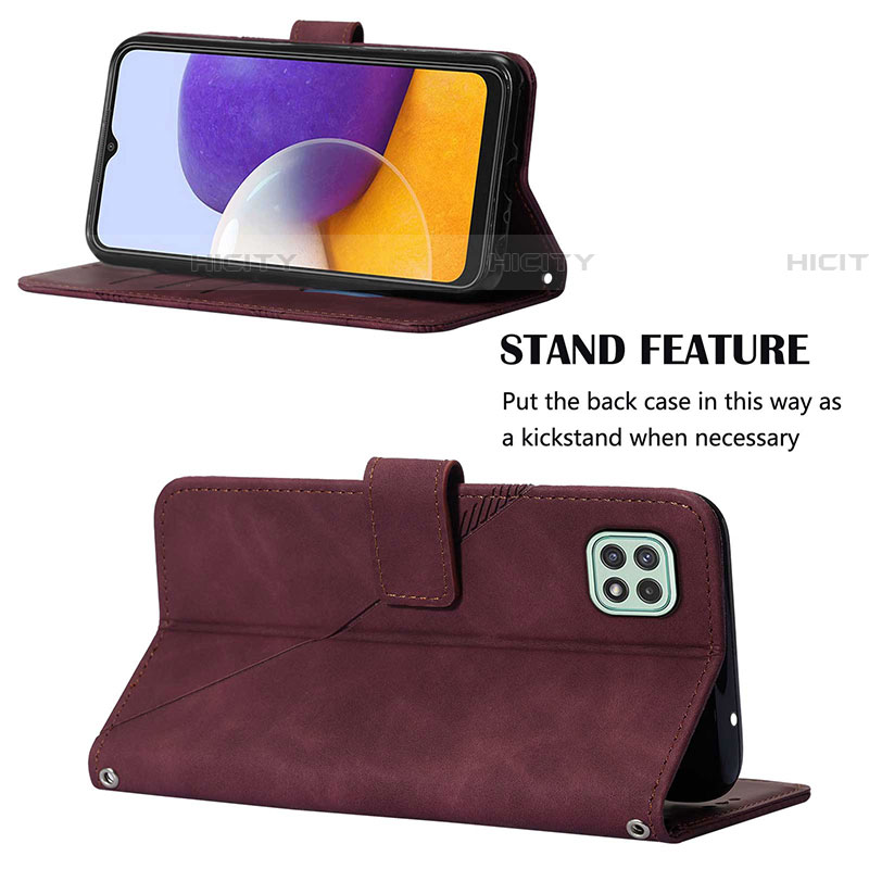 Handytasche Stand Schutzhülle Flip Leder Hülle Y04B für Samsung Galaxy F42 5G groß