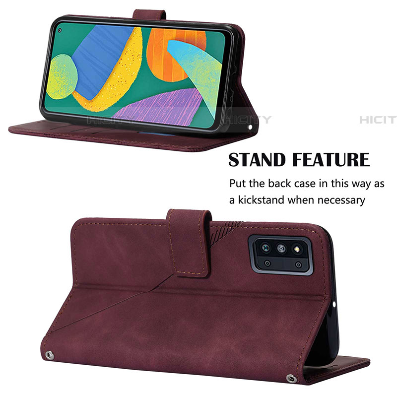 Handytasche Stand Schutzhülle Flip Leder Hülle Y04B für Samsung Galaxy F52 5G