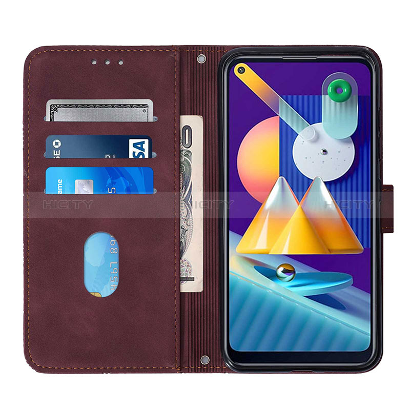 Handytasche Stand Schutzhülle Flip Leder Hülle Y04B für Samsung Galaxy M11 groß