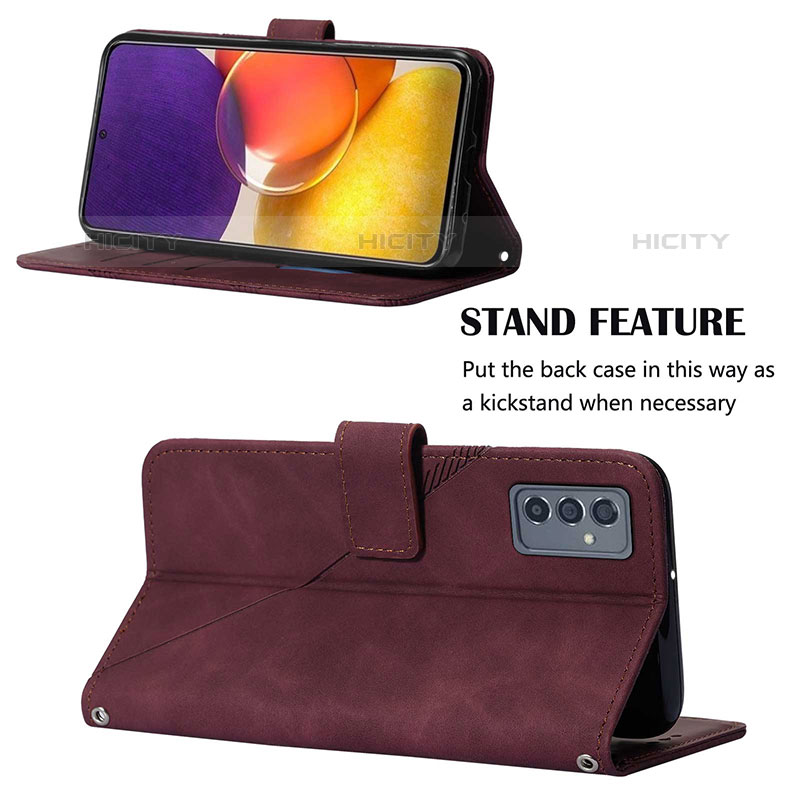 Handytasche Stand Schutzhülle Flip Leder Hülle Y04B für Samsung Galaxy Quantum2 5G