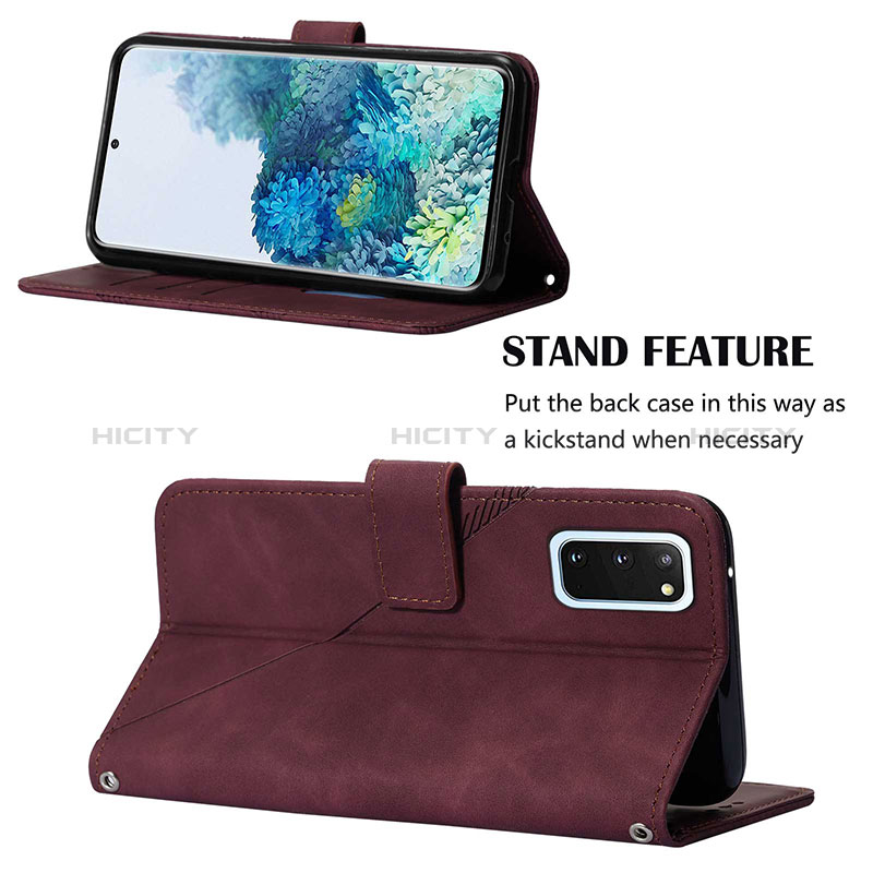 Handytasche Stand Schutzhülle Flip Leder Hülle Y04B für Samsung Galaxy S20 5G