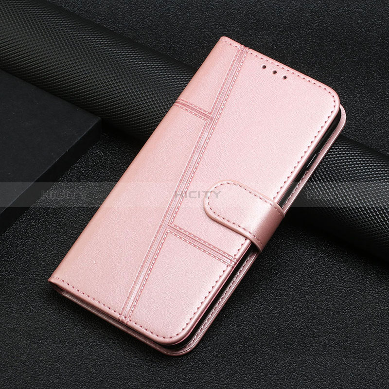 Handytasche Stand Schutzhülle Flip Leder Hülle Y04X für Xiaomi Poco F5 5G Rosegold