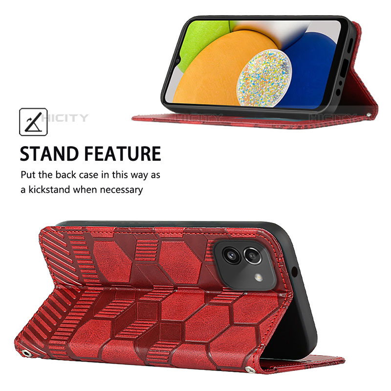 Handytasche Stand Schutzhülle Flip Leder Hülle Y05B für Samsung Galaxy A03 groß