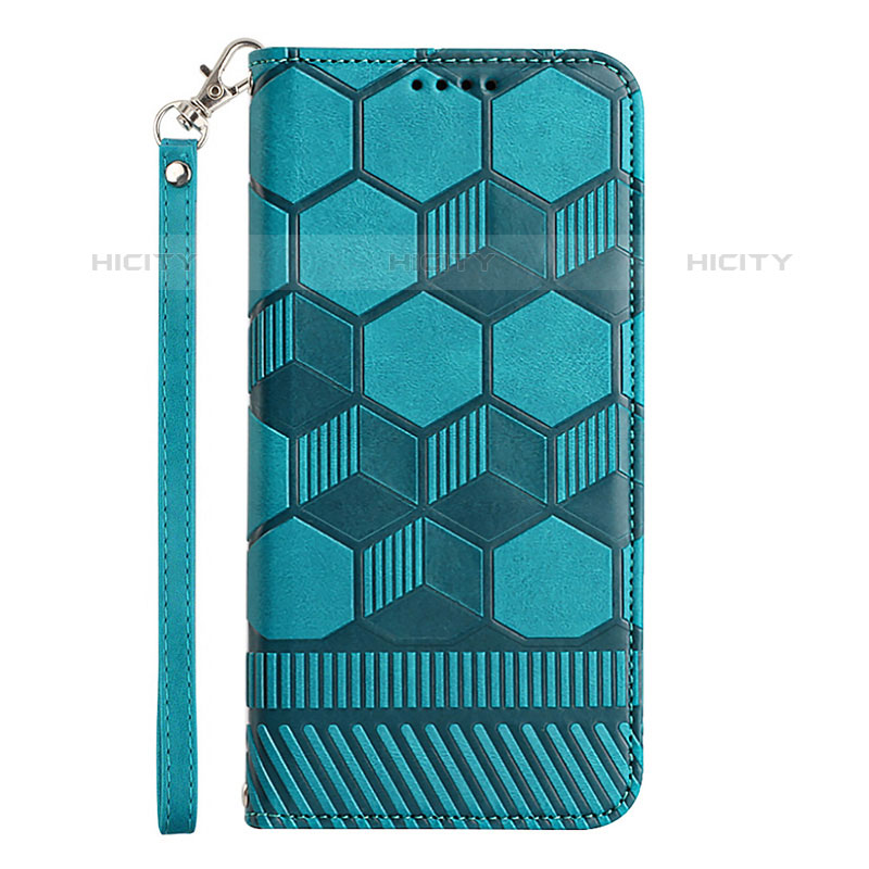 Handytasche Stand Schutzhülle Flip Leder Hülle Y05B für Samsung Galaxy A03 Cyan