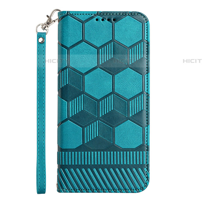 Handytasche Stand Schutzhülle Flip Leder Hülle Y05B für Samsung Galaxy A03s Cyan Plus