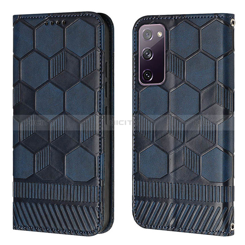 Handytasche Stand Schutzhülle Flip Leder Hülle Y05B für Samsung Galaxy S20 FE 5G Blau Plus