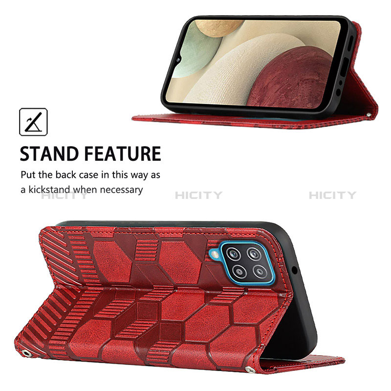 Handytasche Stand Schutzhülle Flip Leder Hülle Y06B für Samsung Galaxy F12 groß