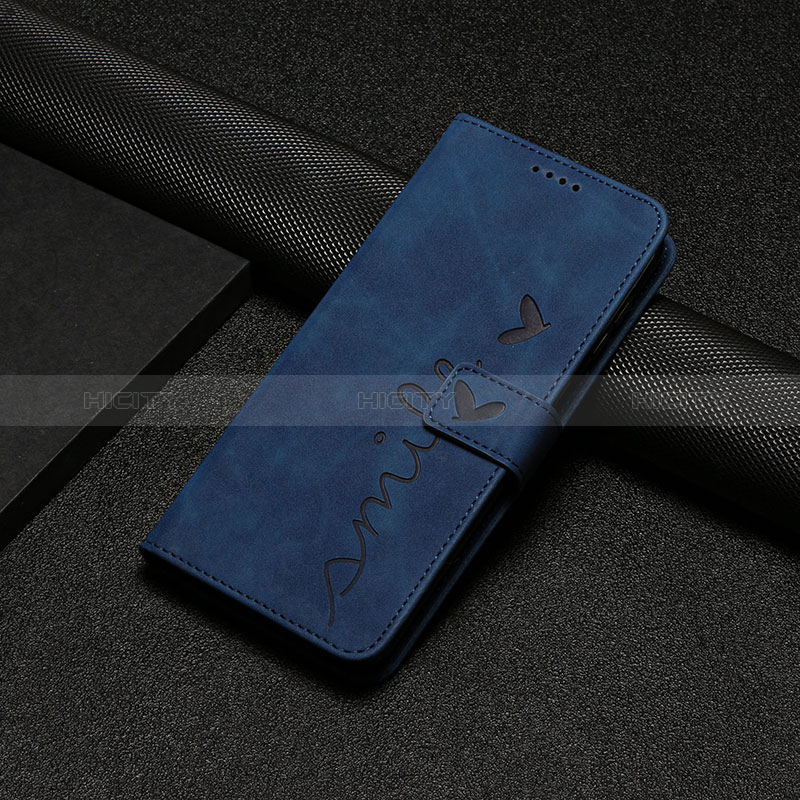 Handytasche Stand Schutzhülle Flip Leder Hülle Y06X für Motorola Moto G14 Blau