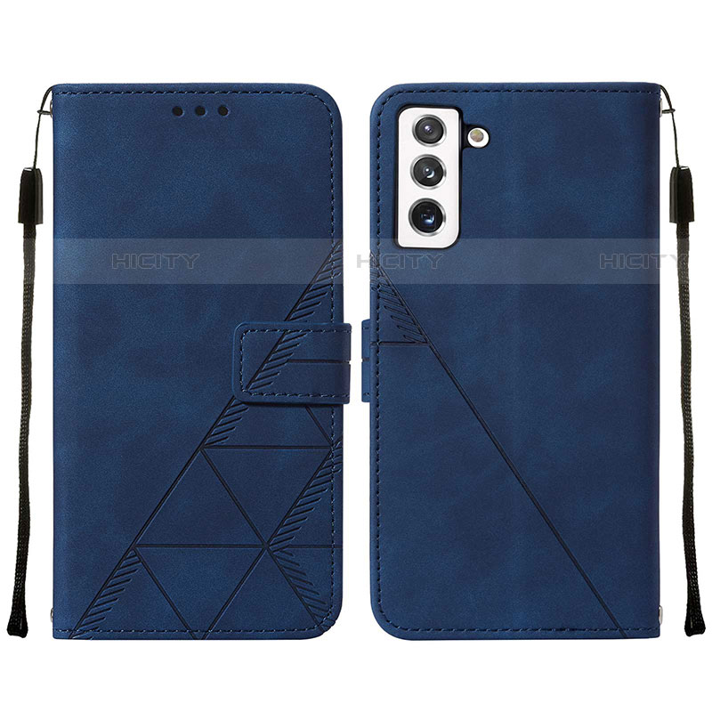 Handytasche Stand Schutzhülle Flip Leder Hülle Y07B für Samsung Galaxy S21 Plus 5G Blau