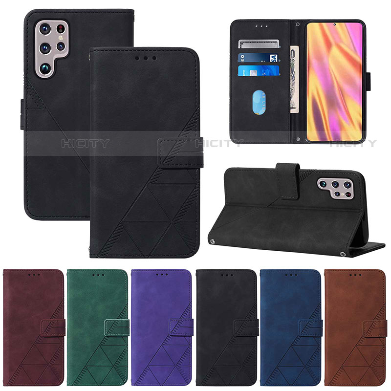 Handytasche Stand Schutzhülle Flip Leder Hülle Y07B für Samsung Galaxy S23 Ultra 5G groß