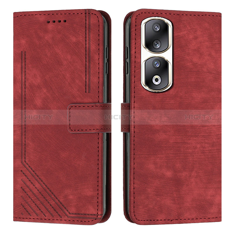 Handytasche Stand Schutzhülle Flip Leder Hülle Y07X für Huawei Honor 90 Pro 5G Rot