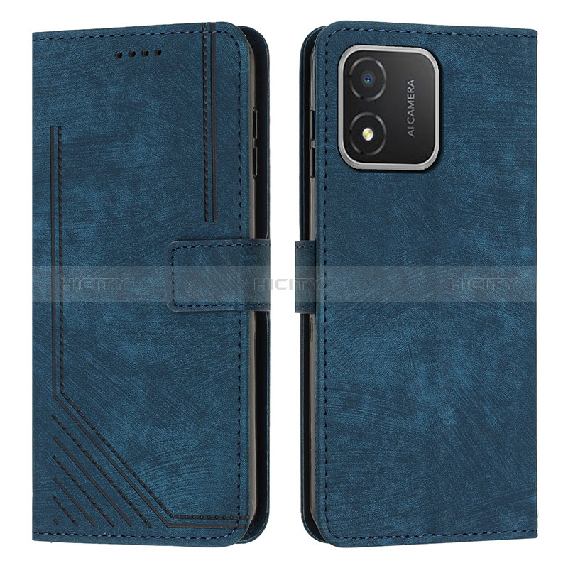 Handytasche Stand Schutzhülle Flip Leder Hülle Y07X für Huawei Honor X5 Blau