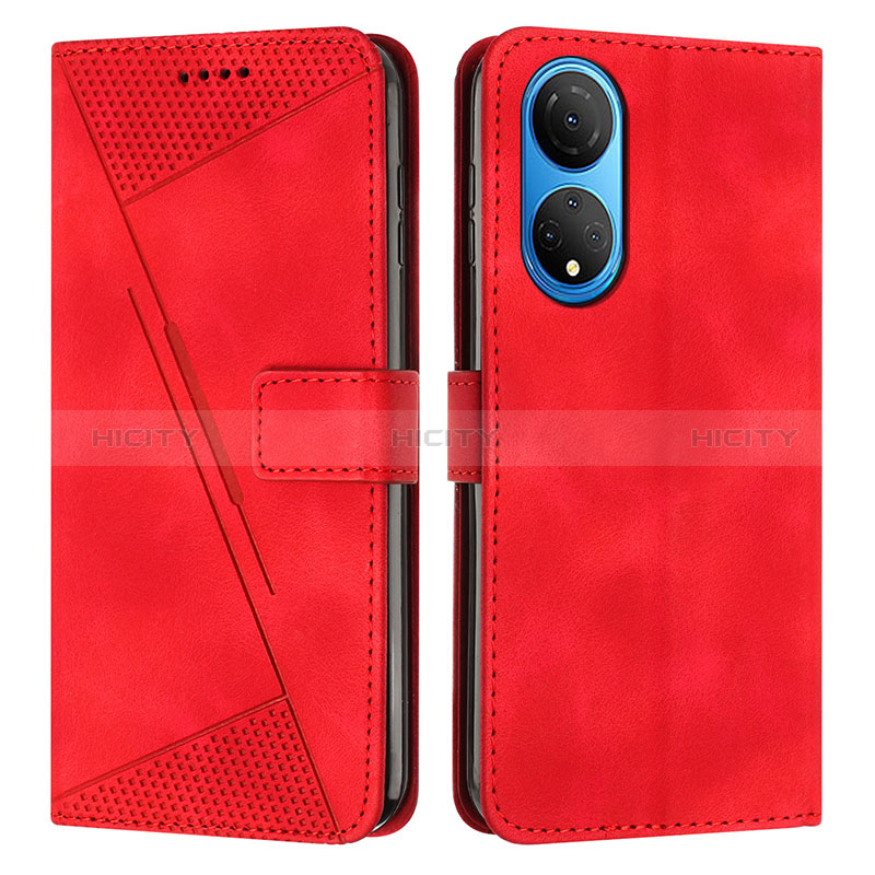 Handytasche Stand Schutzhülle Flip Leder Hülle Y07X für Huawei Honor X7 Rot