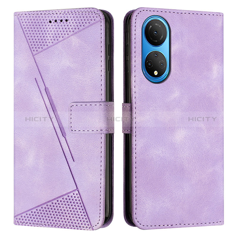 Handytasche Stand Schutzhülle Flip Leder Hülle Y07X für Huawei Honor X7 Violett Plus