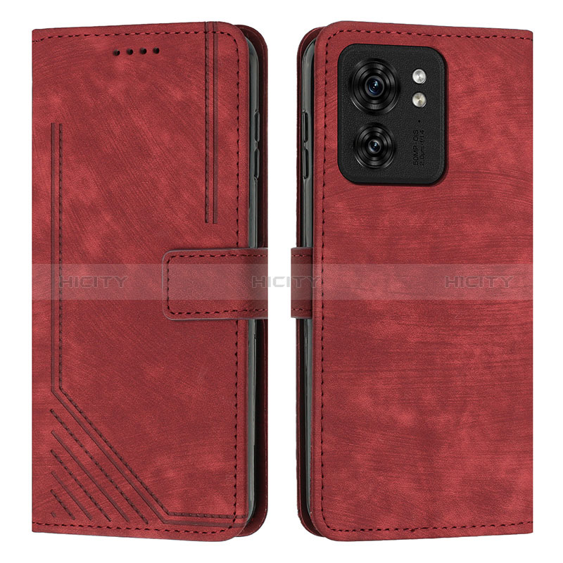 Handytasche Stand Schutzhülle Flip Leder Hülle Y07X für Motorola Moto Edge (2023) 5G Rot